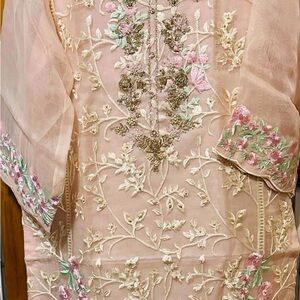 Elegant Floral Embroidered Long Sleeve Dress